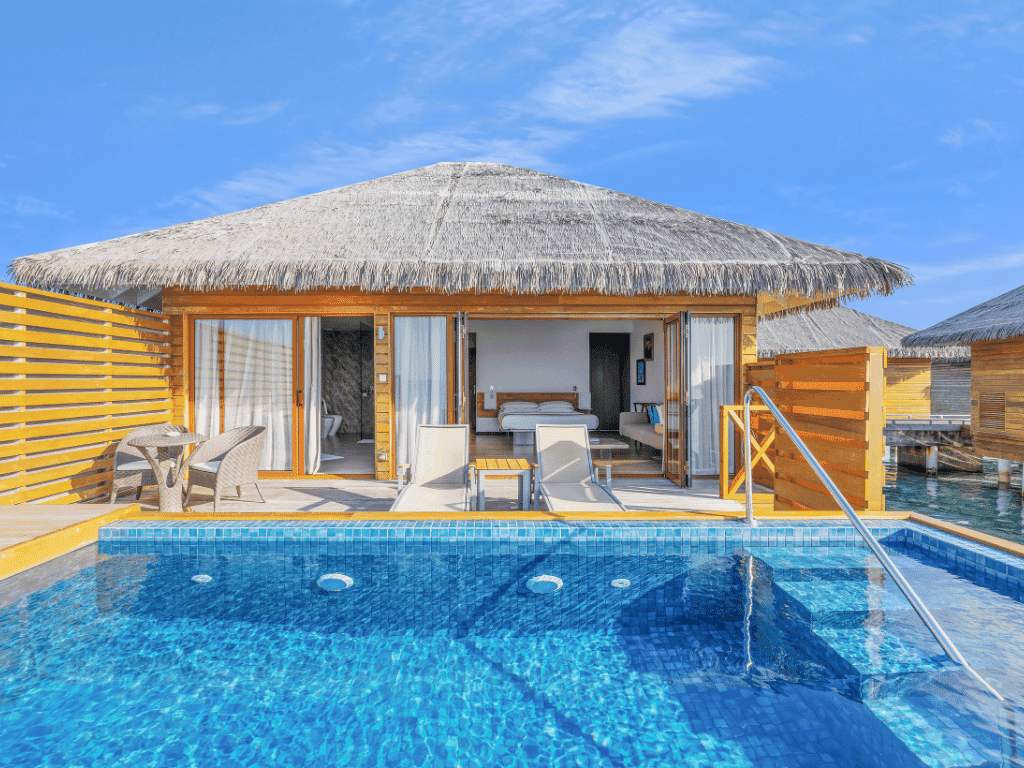 Stunning overwater villa with private infinity pool
