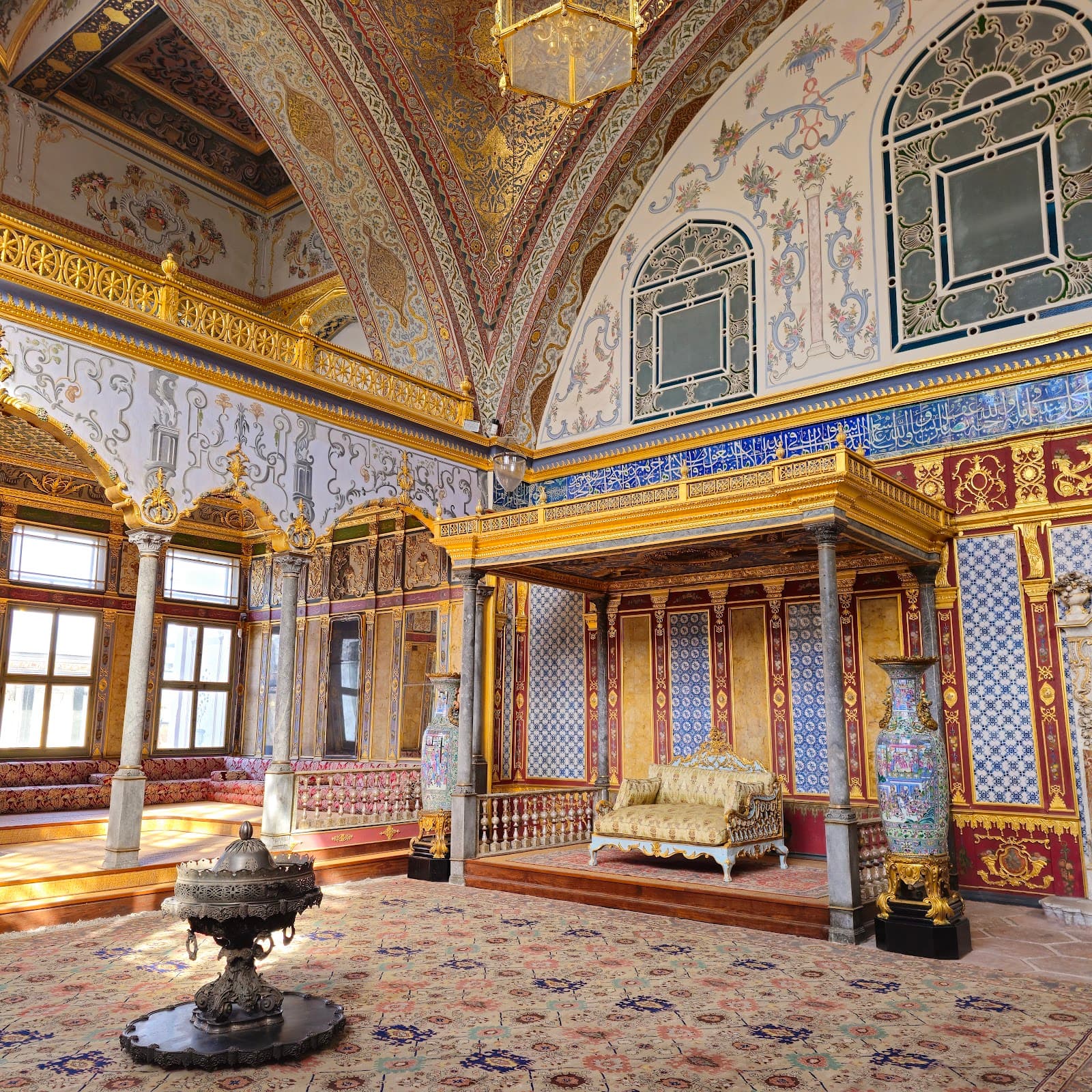 Intricate Ottoman design within the Imperial Council Chamber.